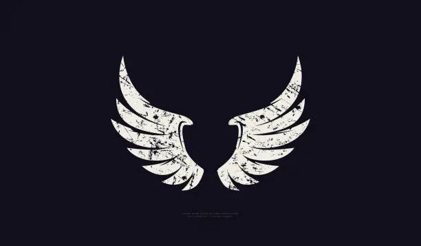 Vector illustration of Bird wings silhouette