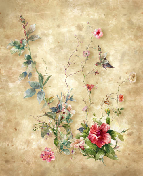istock Abstract art colorful flowers  painting. Spring multicolored illustration 1245766146