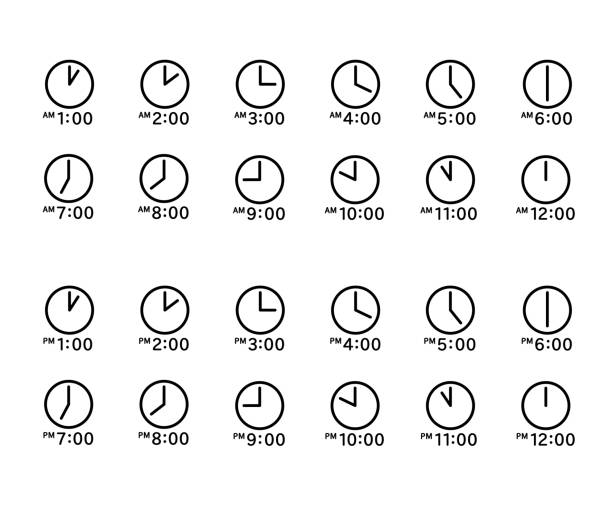 zeit icons 24h - 4 h stock-grafiken, -clipart, -cartoons und -symbole