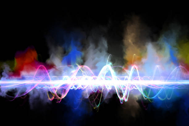 istock sound waves in color, abstract modern background 1245782289