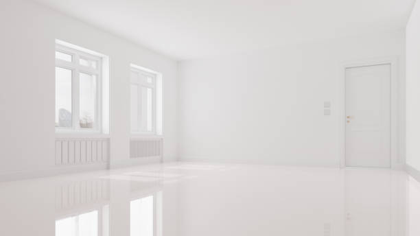 istock Interior poster mock up living room with colorful white sofa . 3D rendering. 1245789947