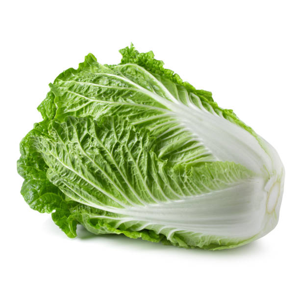 istock Fresh chinese cabbage isolated on a white background 1245795072