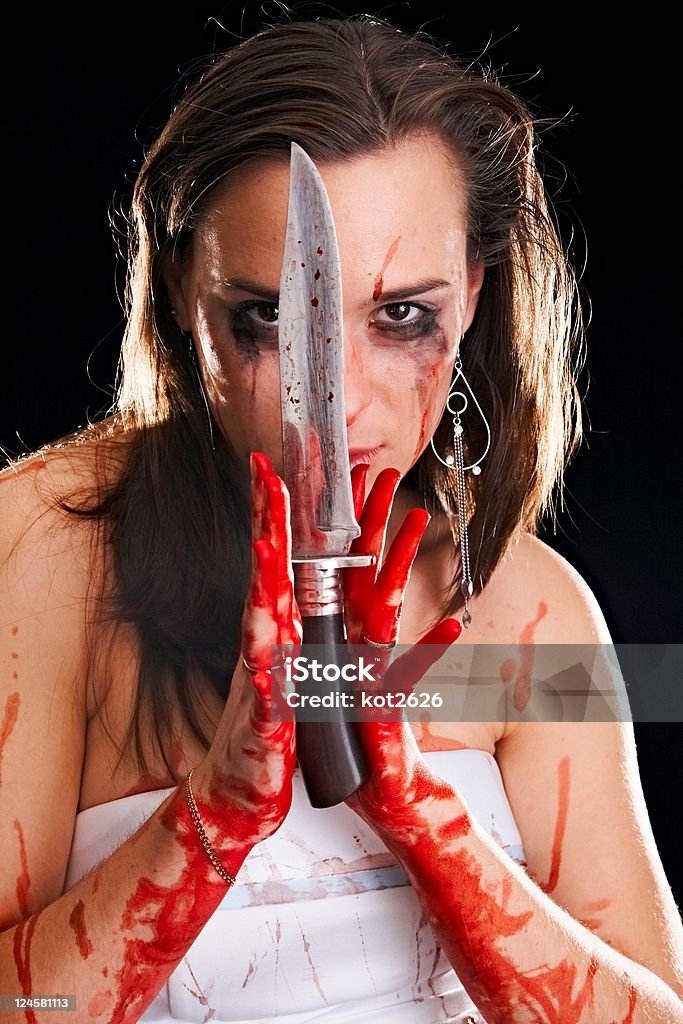 Retrato da mulher em Sangue - Foto de stock de Adulto royalty-free