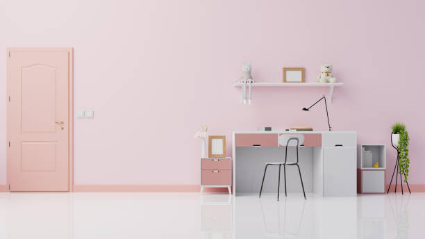 istock Interior poster mock up living room with colorful white sofa . 3D rendering. 1245816797