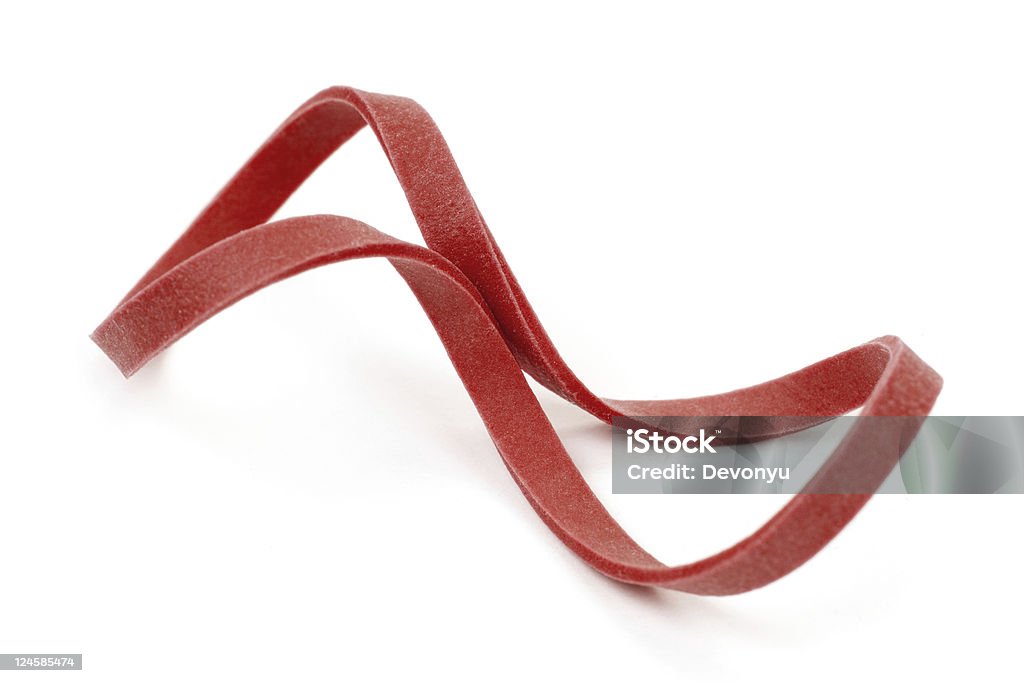 Red Rubber Band Red Rubber Band with white background Rubber Band Stock Photo