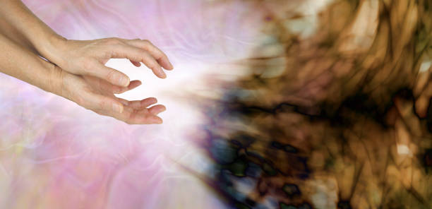 istock Exorcising negative entity with high resonance intention healing 1245858315