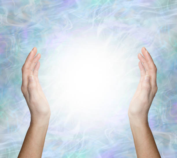 istock Working with spiritual healing energy 1245858323