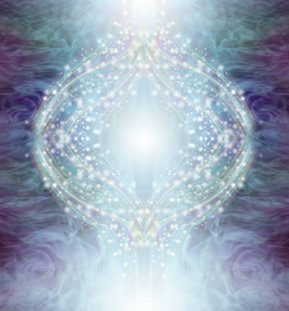 istock Elegant Ethereal Shimmering Border Frame Background 1245863843