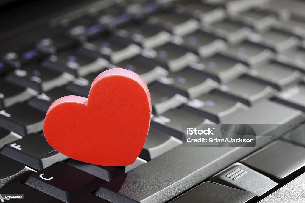 Namoro pela Internet - Royalty-free Amor Foto de stock