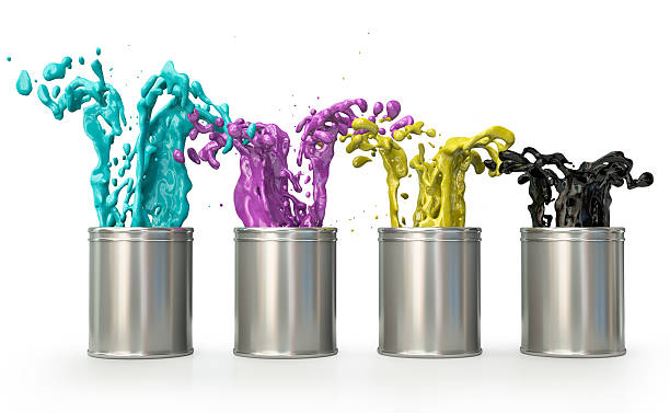 istock CMYK concept with cans of paint 124589769