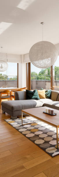 istock Stylish living room, vertical panorama 1245898725