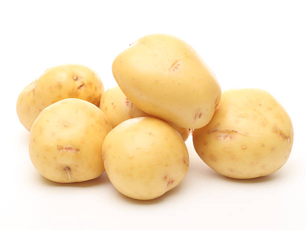 yukon gold potatoes stock photo