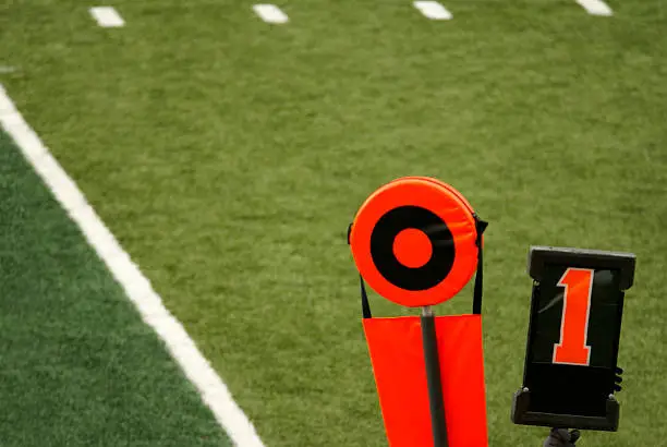 Football Down Marker Indicating First Down