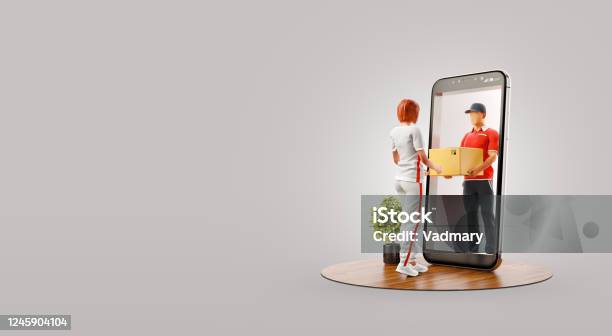 Inusual Aplicación De Teléfono Inteligente Ilustración 3d Foto de stock y más banco de imágenes de Diseño web