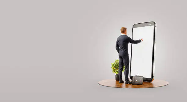 Photo of Unusual 3d illustration smart phone application