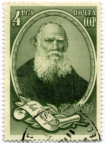 Stamp printed by Russia, show Leo Tolstoy, circa 1978.