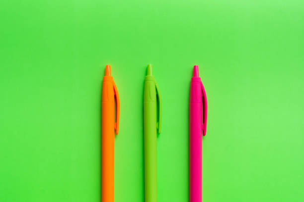 istock colored stationery on a colored background.  back to school 1245923200
