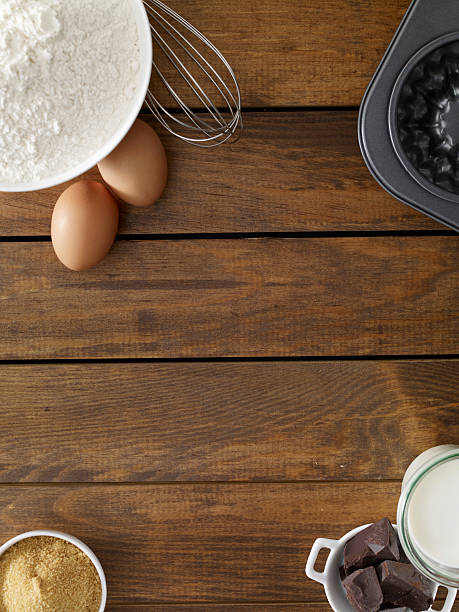 istock Overhead view of ingredients to make chocolate chip cookies 124592776