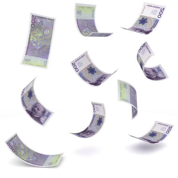 istock Norwegian currency falling money finance crisis 1245930320
