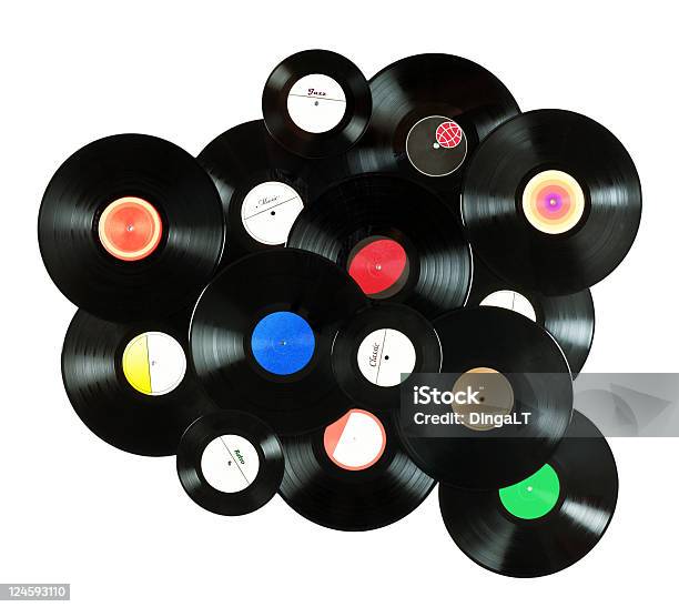 Vinyl Records Stock Photo - Download Image Now - Record - Analog Audio, Plastic, Old