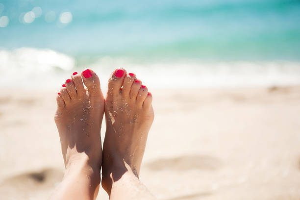 Feet girl stock photo