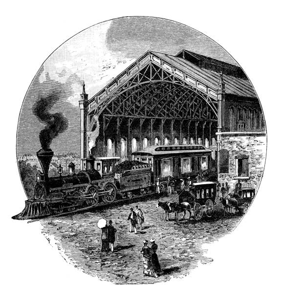 Antique illustration: Pacific Railway, Omaha Antique illustration: Pacific Railway, Omaha omaha stock illustrations