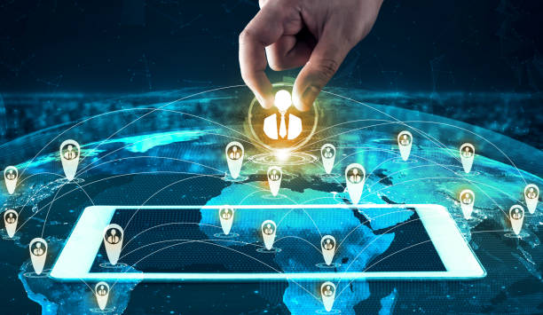 People network, human resources and customer relationship management CRM concept