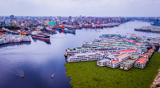 The Port of Dhaka is a major river port on the Buriganga River in Dhaka, the capital and largest city of Bangladesh. The port is located in the southern part of the city. It is Bangladesh's busiest port in terms of passenger traffic. The port has services to most of the districts of Bangladesh.