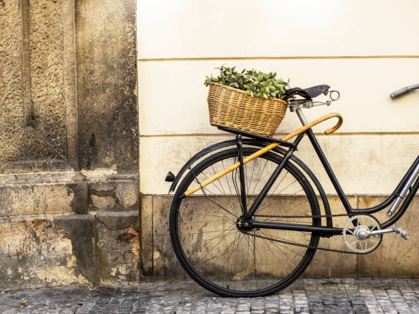 istock Old bike with basket 1245987049
