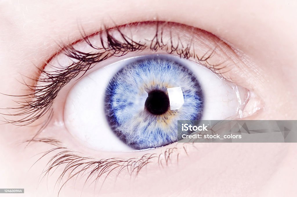 Frau Blaue Auge - Lizenzfrei Blau Stock-Foto