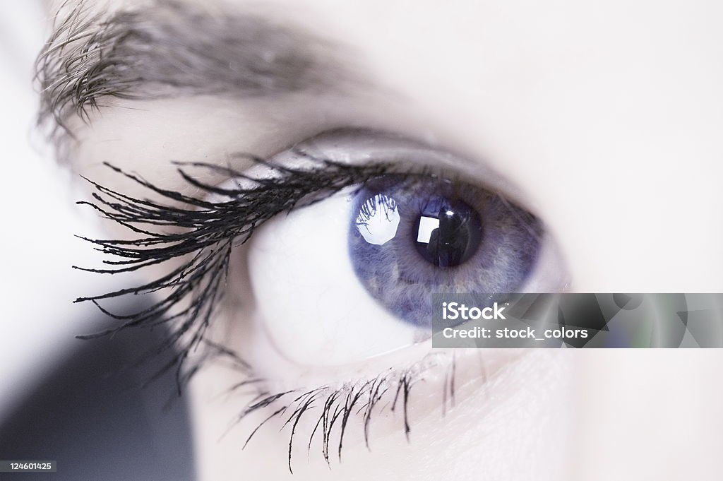 Женщина голубой глаз - Стоковые фото Белый роялти-фри