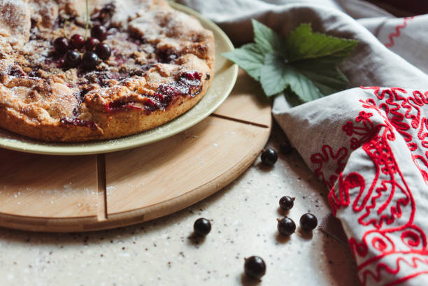 istock Homemade cake with black currants. 1246016264