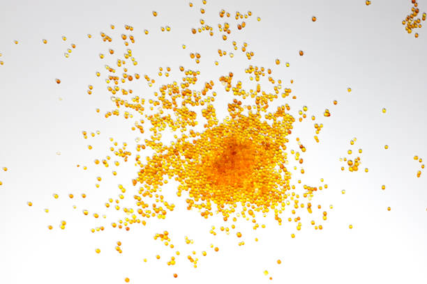 Silica gel dessicant on a white background
