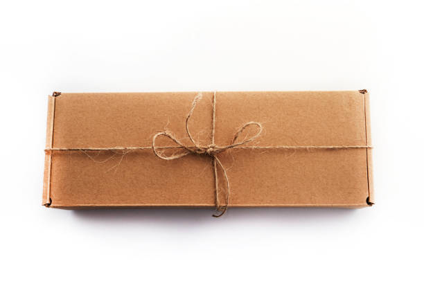 istock the brun squared present box with jute rope on a white background 1246030883