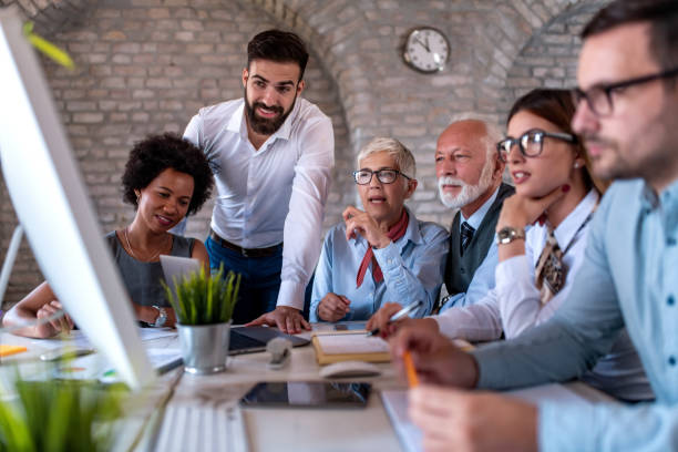 istock Group of business people working on new business project 1246031446