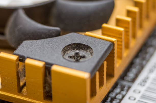 istock video card radiator closeup, screw 1246038680