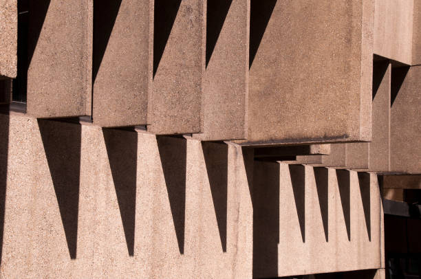 istock Sydney Australia, lines, angles and shadows created by sunshine on brutalist architecture 1246045021