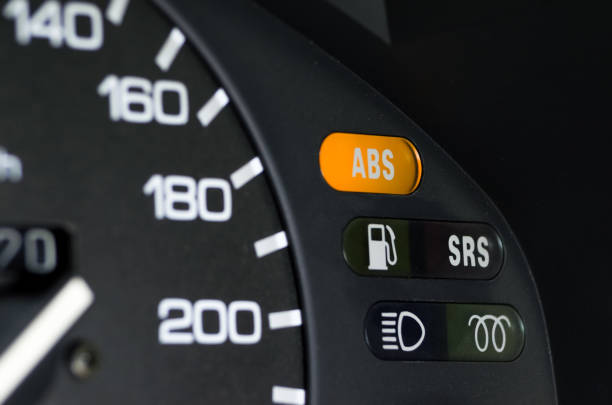 istock The ABS sensor lights up orange in the car dashboard. 1246051560