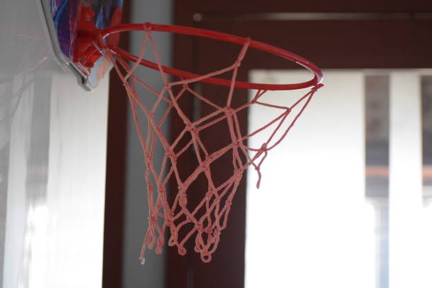 istock Beautiful indoor basketball net 1246069134