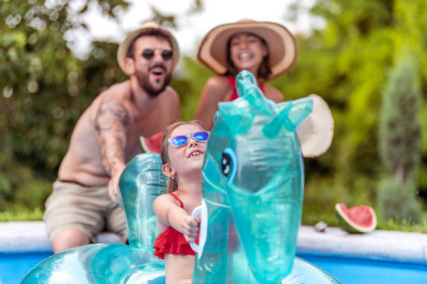 Family on summer holiday.
