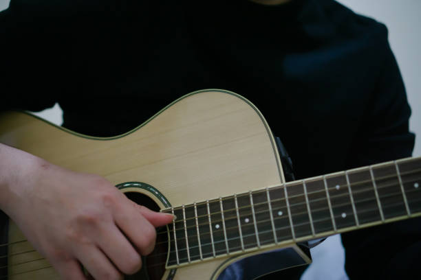 istock Man Plating Acoustic Guitar 1246100654
