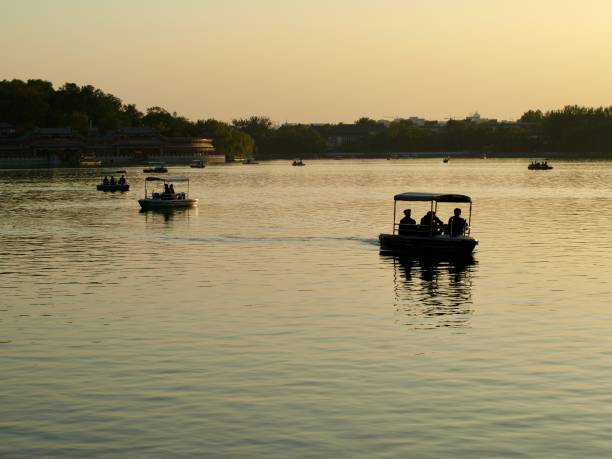 Shichahai Houhai Lake, Beijing at sunset