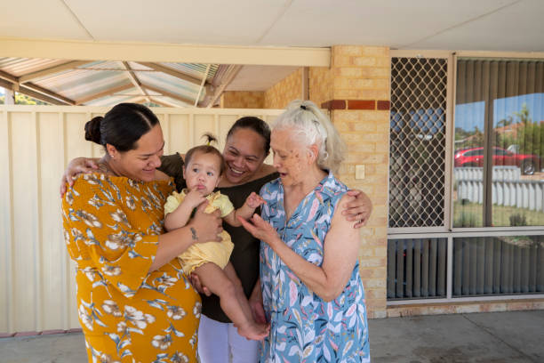 four generations of women - great grandmother imagens e fotografias de stock