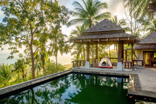 istock Samui/Thailand-17.02.2017:Abondoned hotel. camping inside the resort 1246139943