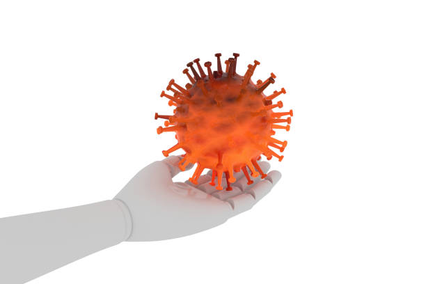 istock Robotic touch to virus examination and research for cure 1246149338