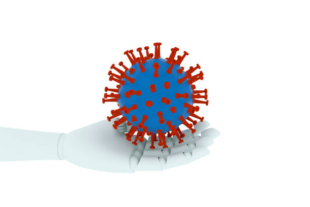 istock Robotic touch to virus examination and research for cure 1246150578