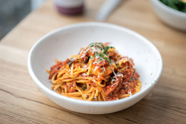 istock A Pasta/Spaghetti with shrimp - Italian food. 1246178397
