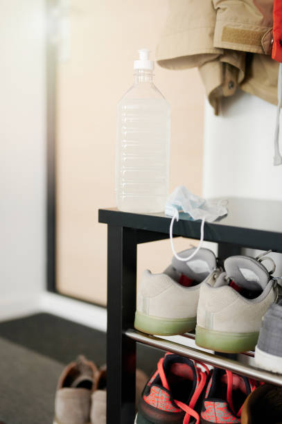 istock Hand sanitizer and face mask 1246188576