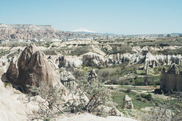 Love valley in Cappadocia, Turkey White cliffs, tuff mountains in Cappadocia, Turkey, popular touristic destination, travel dream Goreme stock pictures, royalty-free photos & images