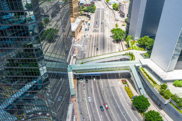 istock Modern financial skyscrapers in central Hong Kong 1246214622